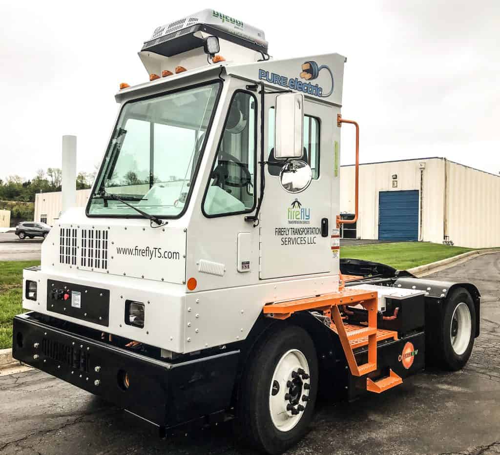 One of Firefly Transportation's Orange EV trucks, to be deployed to the Kraft Heinz distribution center in Groveport, Ohio