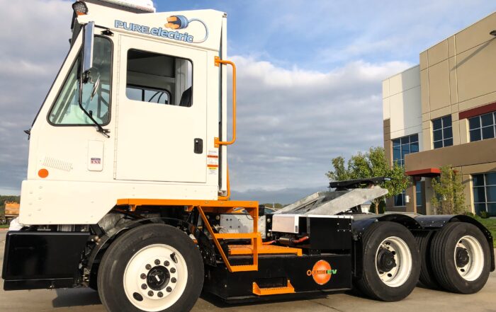 White Orange EV t-series electric terminal truck