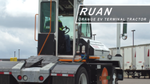 Ruan Run on Less Electric white truck