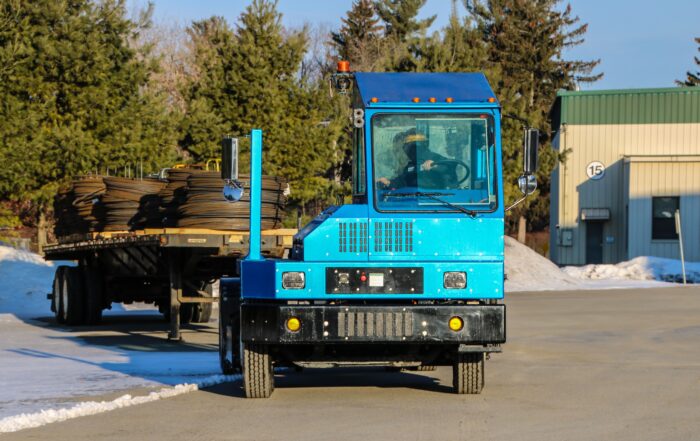 Electric yard truck operating in New York