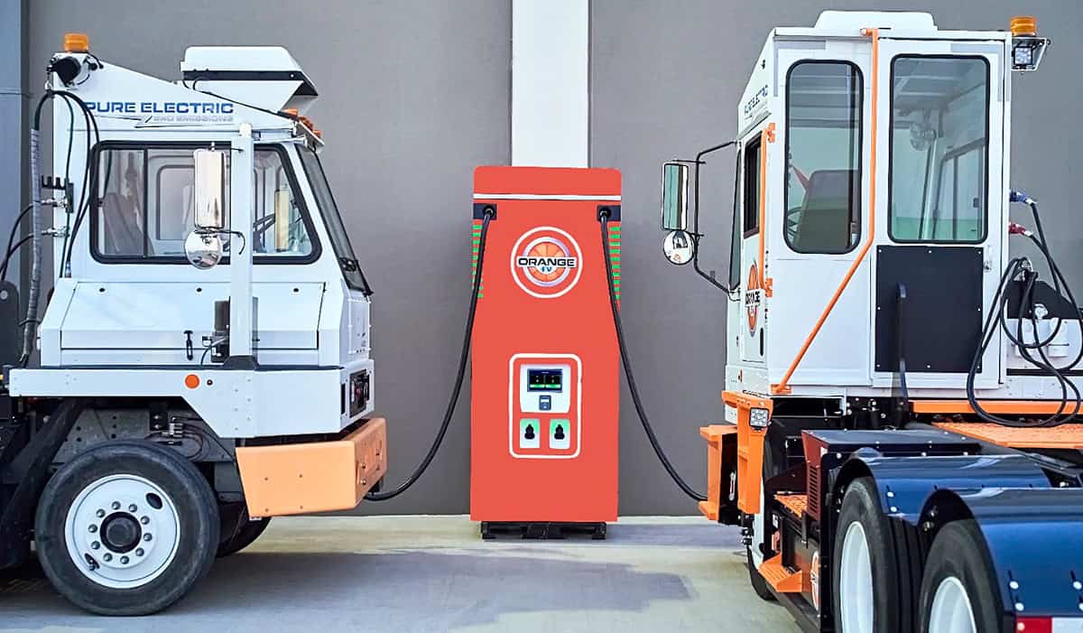 Orange EV Turnkey Solutions of Trucks, Chargers, and Service